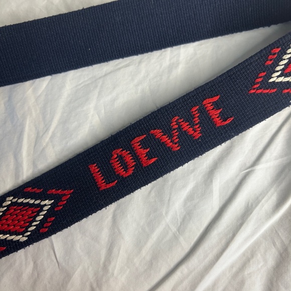 Loewe Heel Crossbody Bag in Black Leather & Woven Strap - Picture 10 of 11